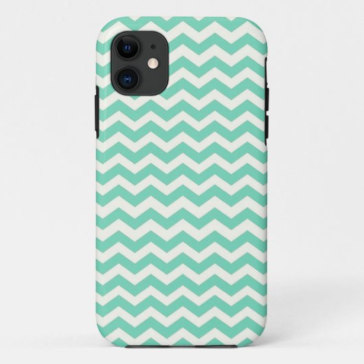 Coques Case-Mate iPhone Mint Chevron Stripes (Dos)