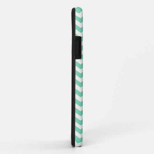 Coques Case-Mate iPhone Mint Chevron Stripes (Dos/Droite)