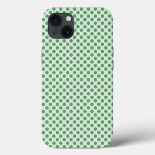 Case-Mate iPhone Case Mint Green avec Grey Pois par Shirley Taylor