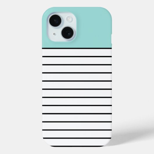 Coques Case-Mate iPhone Mint Green Black Stripes Motif moderne (Verso)