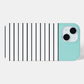 Coques Case-Mate iPhone Mint Green Black Stripes Motif moderne (Verso (horizontal))