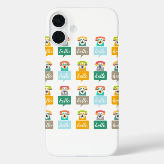 Coques Case-Mate iPhone Mint Orange Aqua Tan Retro Téléphone Bonjour (Verso)