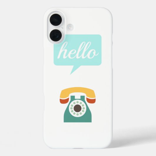 Coques Case-Mate iPhone Mint Orange Aqua Tan Retro Téléphone Bonjour (Verso)