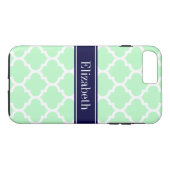 Coques Case-Mate iPhone Mint White Moroccan (Dos (Horizontal))