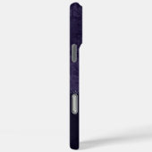 Coques Case-Mate iPhone Minuit Indigo Romance | Satiny Grunge Damask (Verso / Droite)
