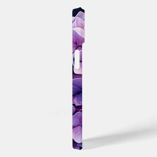 Coques Case-Mate iPhone Minuit Jardin Violet Hydrangea Aquarelle (Verso / Droite)