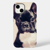 Coques Case-Mate iPhone Minuscule Chiot noir et blanc (Verso)