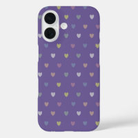 Minuscules cœurs à pois sur Violet Ultra Pourpre