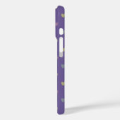 Coques Case-Mate iPhone Minuscules cœurs à pois sur Violet Ultra Pourpre (Verso / Gauche)