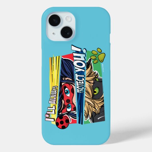 Coques Case-Mate iPhone Miraculous Ladybug & Cat Noir toujours vous protég (Verso)