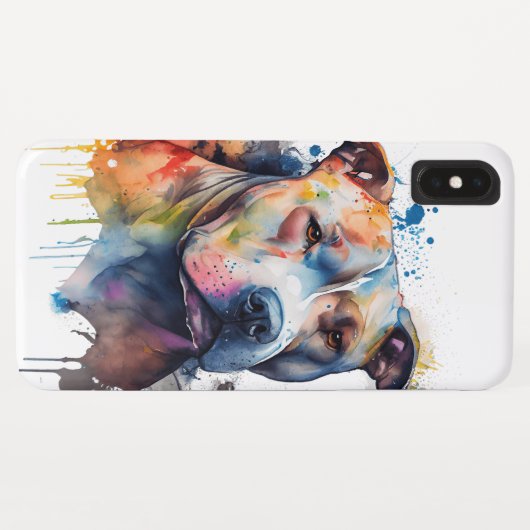 Coques Case-Mate iPhone Mirada tierna + corazón fuerte: pitbull (Dos (Horizontal))