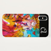 Coques Case-Mate iPhone MIRANDOLINA Masques de Carnaval vénitien Monogramm (Dos (Horizontal))