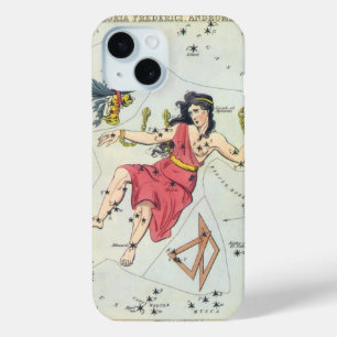 Coque Pour iPhone 15 Miroir d'Urania, Carte céleste d'astronomie vintag