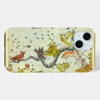Miroir d'Urania, Carte céleste d'astronomie vintag