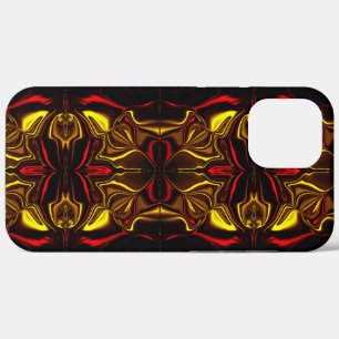 Case-Mate iPhone Case Miroir - Or et rouge des traces courbées avec des 
