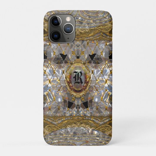 Coques Case-Mate iPhone Mishya Baroque Monogramme Élégant (Dos)
