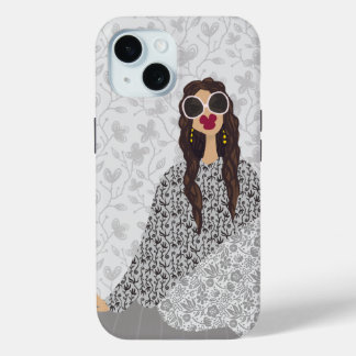 Coque Pour iPhone 15 Miss Simone dimanche Ultra Glamour Mode Art
