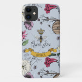 Coques Case-Mate iPhone Mist argenté, Black & Gold Queen Bee & Crown (Dos)