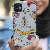 Coques Case-Mate iPhone Mist argenté, Black & Gold Queen Bee & Crown