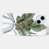 Coques Case-Mate iPhone Mistletoe végétale personnalisée (Verso (horizontal))