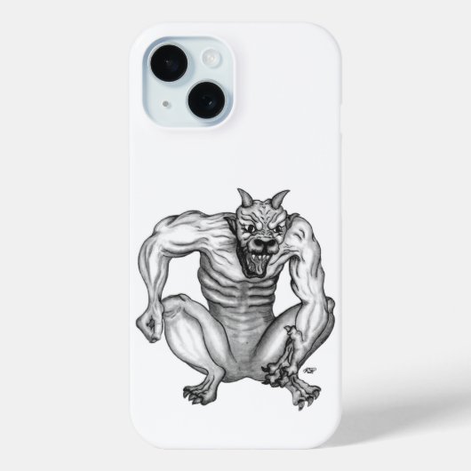 Coques Case-Mate iPhone Mix-Creature Troll Diable Golem, Noir et Blanc (Verso)
