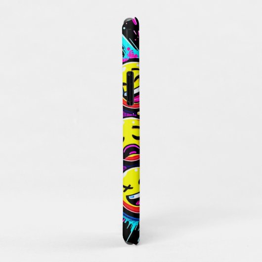 Coques Case-Mate iPhone Mix Neon Funky Emoji (Dos/Droite)