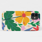 Coques Case-Mate iPhone Mixbande de fleurs (Dos (Horizontal))