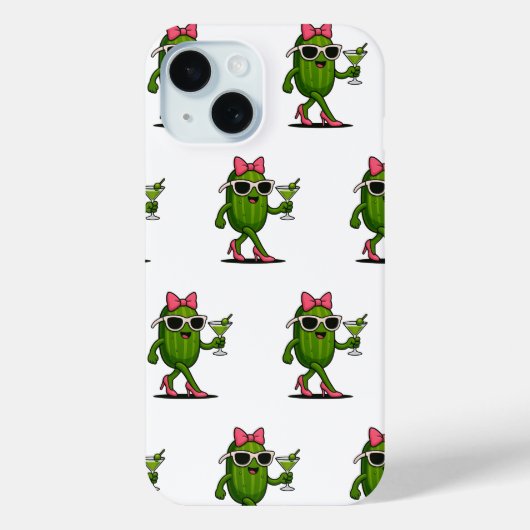 Coques Case-Mate iPhone Mlle Cucumber Chic (Verso)