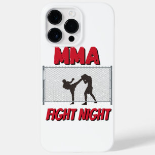 Coque Pour Pour iPhone 14 Pro Max MMA Fight Night texte et silhouette de deux combat