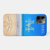 Coques Case-Mate iPhone Mme Beach Coeurs de mariage dans la famille de sab (Dos (Horizontal))