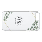 Coques Case-Mate iPhone Mme personnalisée Bride de verdure d'eucalyptus (Dos (Horizontal))