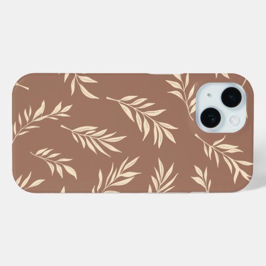 Coques Case-Mate iPhone Mocca Mousse Brown Tropical Palm Floral 2025 (Verso (horizontal))