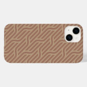 Coques Case-Mate iPhone Mocha Mousse Brown Buffet Beige Wavy Line Motif (Verso (horizontal))