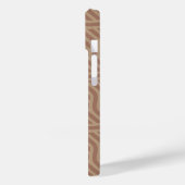 Coques Case-Mate iPhone Mocha Mousse Brown Buffet Beige Wavy Line Motif (Verso / Gauche)