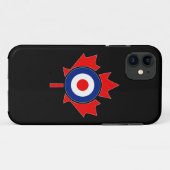 Coques Case-Mate iPhone Mod de la feuille d'érable canadienne en noir (Dos (Horizontal))