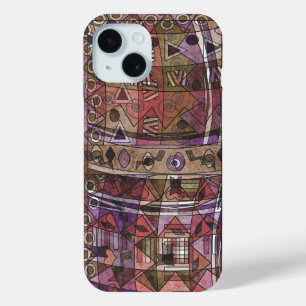 Coque Pour iPhone 15 Mode africain abstrait tribal
