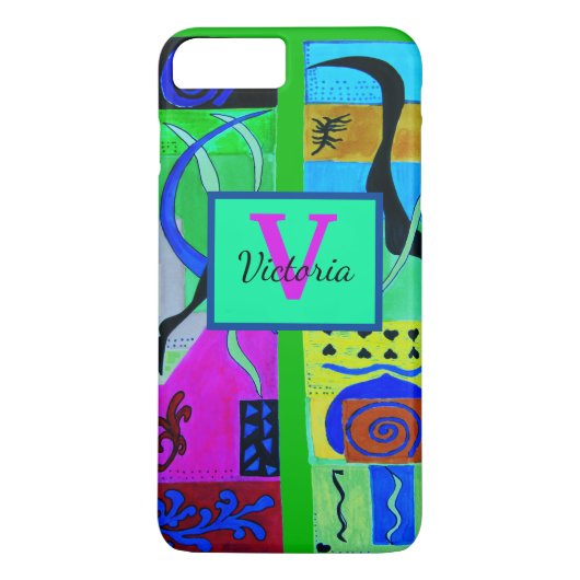 Coques Case-Mate iPhone Mode bleue Inspiration Abstraite de Matisse (Dos)