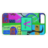 Coques Case-Mate iPhone Mode bleue Inspiration Abstraite de Matisse (Dos (Horizontal))