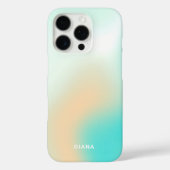 Coques Case-Mate iPhone Mode Cool Mint Beige Gradient Tee Tee Personnalisé (Verso)