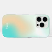 Coques Case-Mate iPhone Mode Cool Mint Beige Gradient Tee Tee Personnalisé (Verso (horizontal))