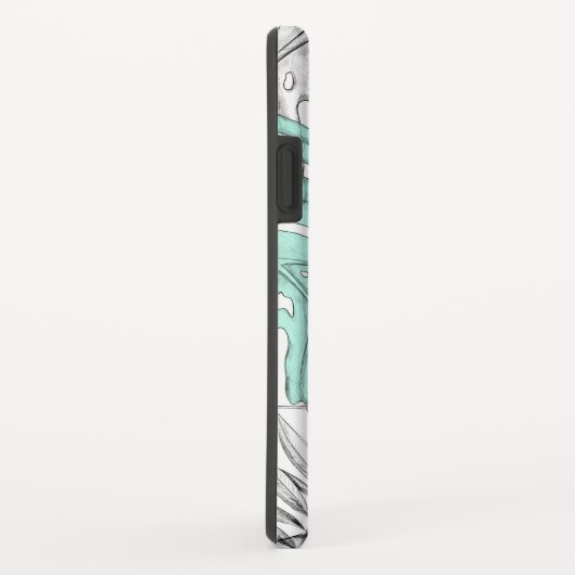 Coques Case-Mate iPhone Mode Feuille tropicale (Dos/Droite)