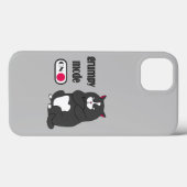 Coques Case-Mate iPhone Mode grumeux sur drôle de gros chat (Verso (horizontal))
