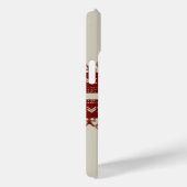 Coques Case-Mate iPhone mode moderne Rouge dentelle beige (Verso / Droite)