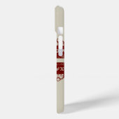 Coques Case-Mate iPhone mode moderne Rouge dentelle beige (Verso / Gauche)