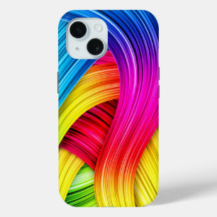 Coque Pour iPhone 15 Modèle Abstrait Personnalisé à Motif Ondulé