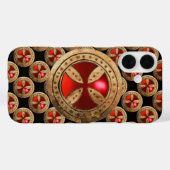 Coques Case-Mate iPhone MODÈLE ANTIQUE CROIX Rouge Ruby Gem (Verso (horizontal))