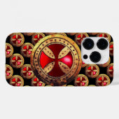Coques Case-Mate iPhone MODÈLE ANTIQUE CROIX Rouge Ruby Gem (Verso (horizontal))