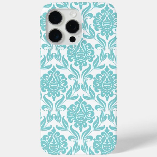 Coques Case-Mate iPhone Modèle Aqua Damask (Verso)