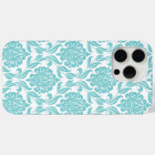 Coques Case-Mate iPhone Modèle Aqua Damask (Verso (horizontal))