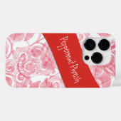 Coques Case-Mate iPhone Modèle Arrière - plan de la spirale rouge (Verso (horizontal))